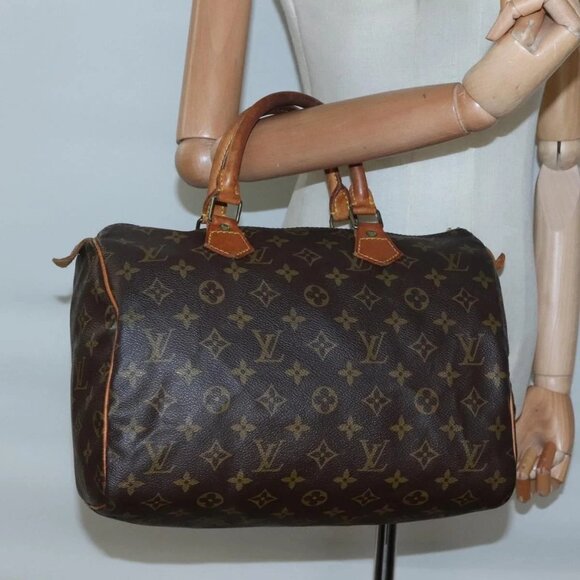 LOUIS VUITTON Monogram Speedy 30 Hand Bag M41526 LV Auth 132551 - Picture 15 of 16